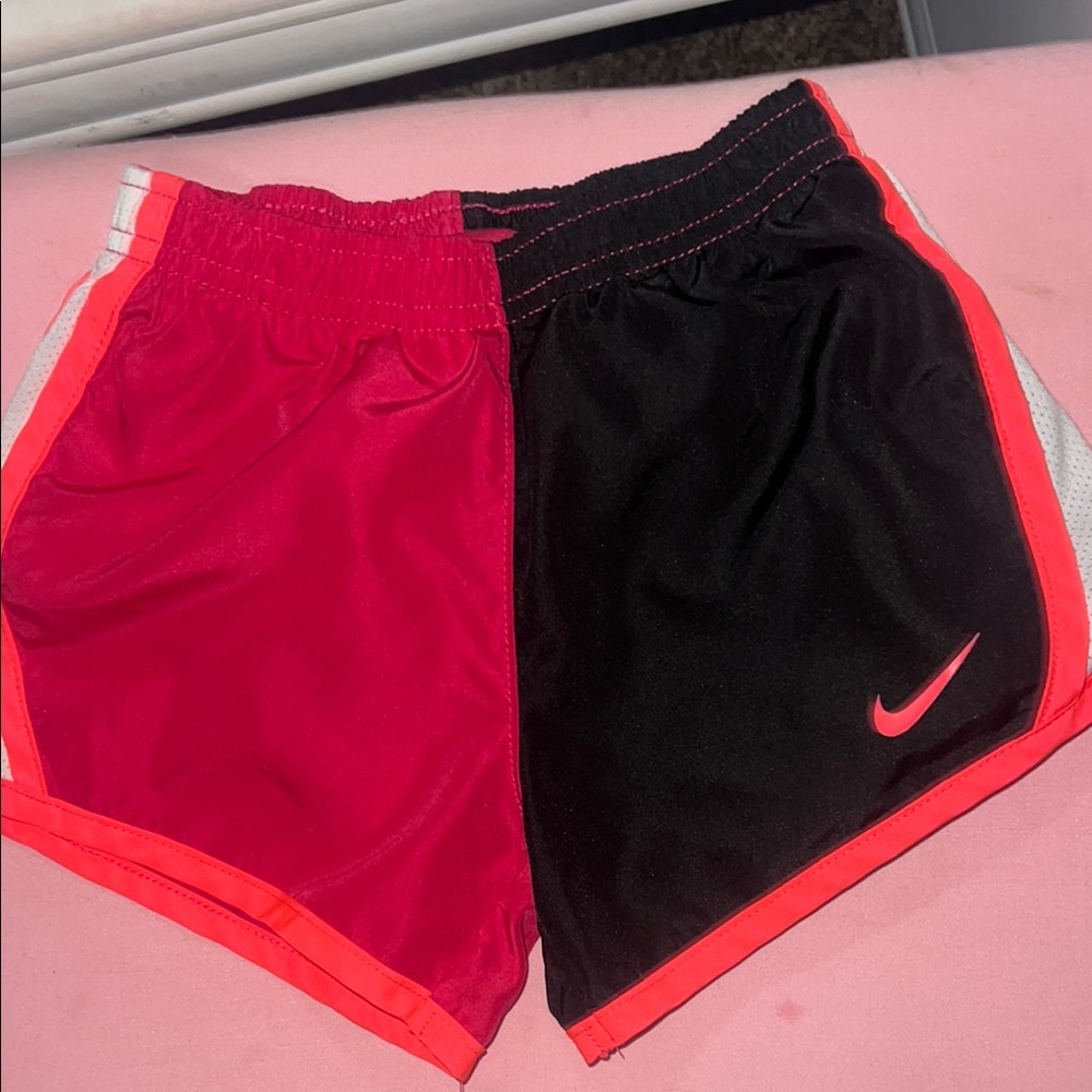 Nike Pink and Black Athletic Shorts Lightweight Dri-FIT